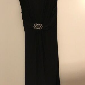 V Neck Sleeveless Black Dress Size 8